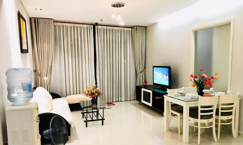 City Garden cho thuê căn 1 phòng ngủ toà A đủ nội thất view mát lầu 8