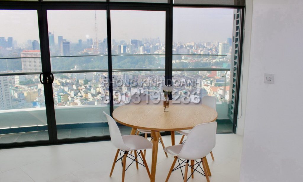 Căn City Garden cho thuê lầu 27 block P1 nhà đẹp view q1 2 phòng ngủ