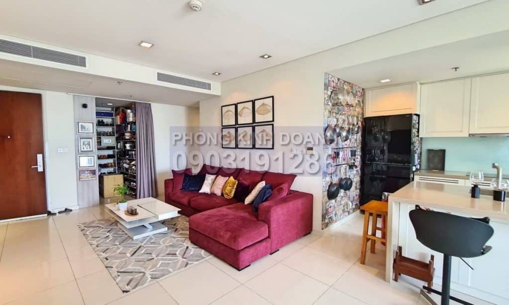 City Garden cho thuê tầng 6 toà B1 đầy đủ nội thất view quận 1 2 phòng ngủ