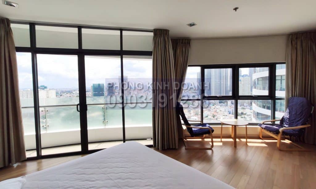 City Garden cho thuê tầng 23 tháp B2 đầy đủ nội thất view quận 1 3 phòng ngủ