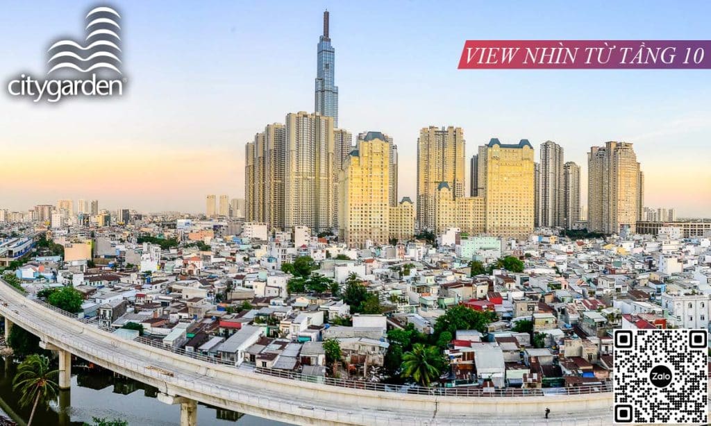 Bán City Garden căn hộ số 3 tháp C 108m2 view Văn Thánh 2 phòng ngủ