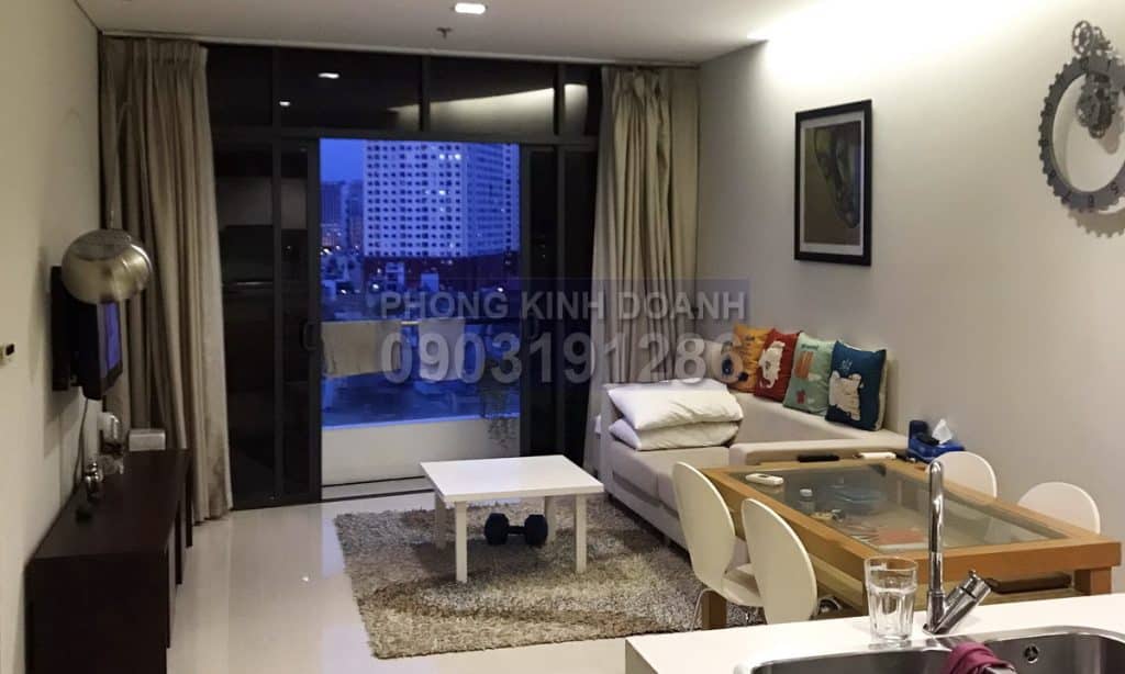 Căn hộ B1 City Garden cho thuê 1 phòng ngủ có nội thất lầu 7 view mát