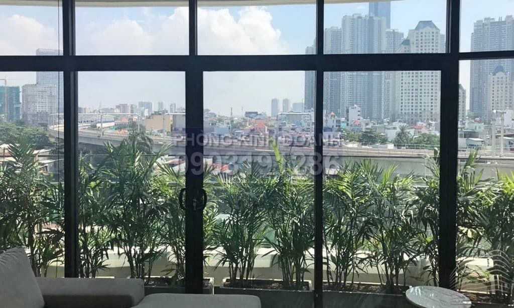 Căn City Garden cho thuê lầu 4 tháp C nội thất view L81 2 phòng ngủ