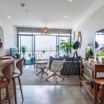 Căn hộ cho thuê City Garden lầu cao đủ nội thất view Văn Thánh 2 phòng ngủ