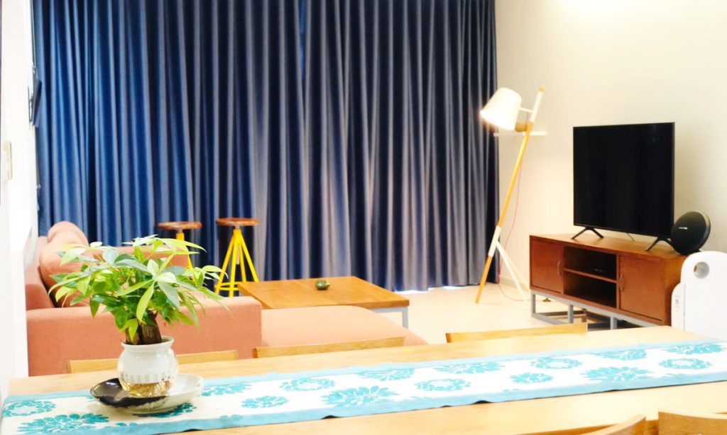 Căn hộ cho thuê City Garden tầng cao nội thất đẹp view mát 2 phòng ngủ