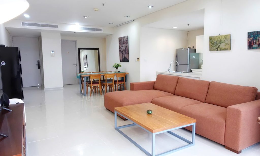 Căn hộ cho thuê City Garden tầng cao nội thất đẹp view mát 2 phòng ngủ