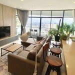 Cho thuê căn hộ City Garden lầu cao nội thất đẹp view thoáng 3 phòng ngủ